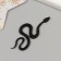 Decor "Black Snake" Foamiran, 7 cm (set 6 pcs)