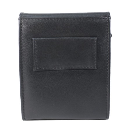 Male bag, 2 departments, with a portfolio lock, black color-2
