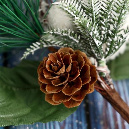 Decor "Winter Charm" White apple bumps of needles, 21 cm-1