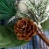 Decor "Winter Charm" White apple bumps of needles, 21 cm