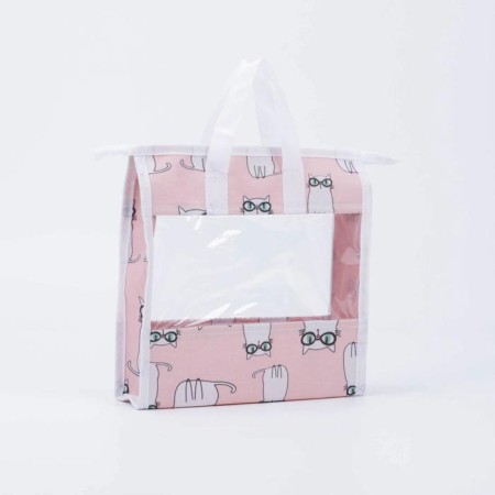 Lightning cosmetic bag, pink color-1