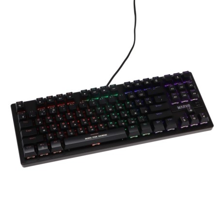 Keyboard Marvo KG901, game, wired, mechanical, 87 keys, USB, backlight, black