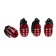 Torso valve cap, grenade, red, set 4 pcs