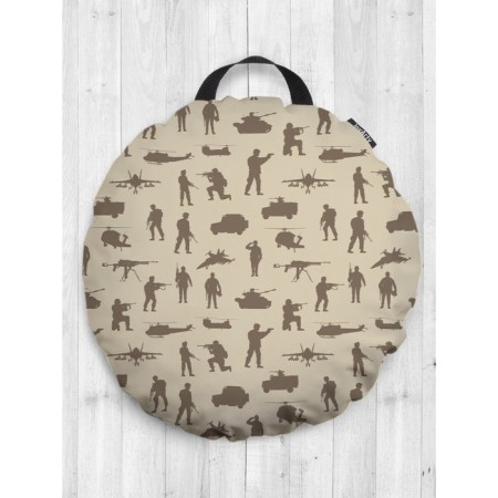 Pillow Sidushka "Military forces", Decorative, D = 52 cm