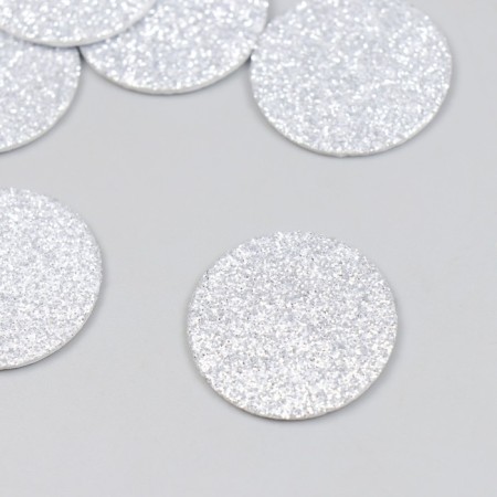 Decor "Snow Com" silver foam glitter 3 cm (set 10 pcs)