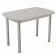 Jazz table, 700x1100/1500chn770, oak craft white/chrome