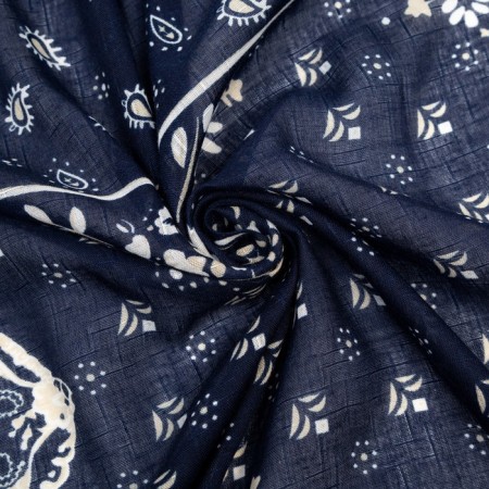 Women's stole, dark blue color, size 90x180 cm-2