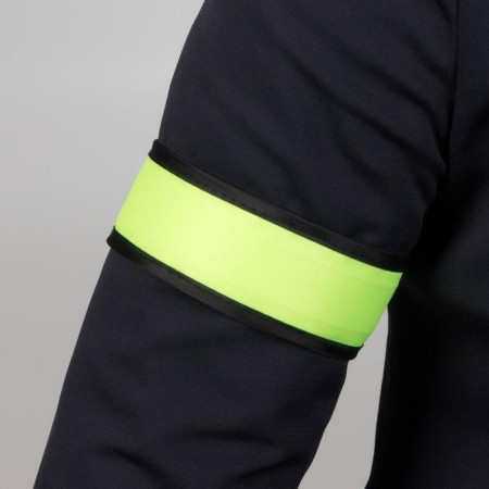Reflective bracelet on batteries, self -fixed, 3 modes, 34.5 × 4 cm, yellow color-1