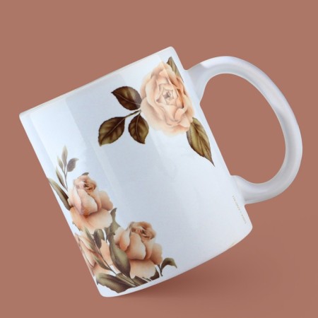 Ceramic mug "Pion", 320 ml, white color-2