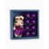 A set of soap roses in a box is 8 pieces, purple-white with a bunny