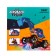Tractor "Construction", mobile details, light and sound, works from batteries, turquoise color