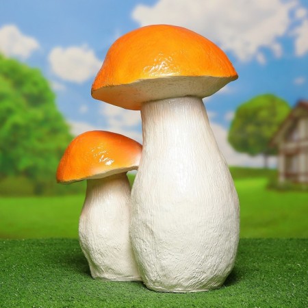Garden figure "Hedgehog under the mushroom" 36x33x44cm-5