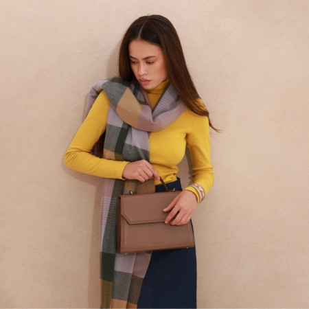 Women's turtleneck Minaku: Basic Line color mustard, size 52-10