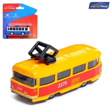 Metal “city” tram, inertial