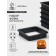 Baking forms perforated shade “Square”, set 6 pcs, plastic, 8 × 2 cm, black