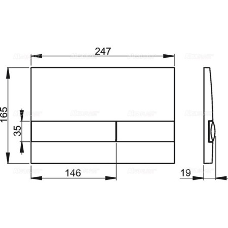 ALCAPLAST M1710 control button, for hidden installation systems, white-1