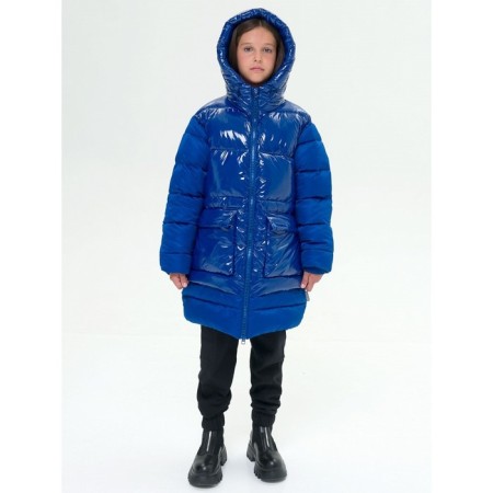 Coat for girls, height 158 ​​cm, blue color-8