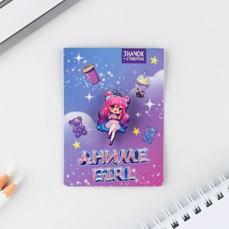 ANime Girl stickers icon, 6.5 x 9 cm-8