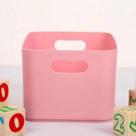 Basket for children's toys MomMy Love, pale pink color-2
