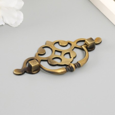 Handle for the casket Metal "patterned" for copper 3.8x9.5 cm-3