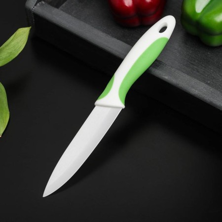 Knife ceramic shares "Smart", blade 10 cm, green color