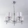 Evora chandelier, 5x75W E27, white 50x50x150 cm