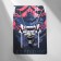 Japan's pendant mask with fangs, color silver, 63 cm