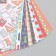 A set of scrapbooking paper 12 sheets 12 designs "School weekdays" 160 grams 15.2x15.2 cm