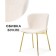 Stool on the Basket Metal Carcass Metal/Building Fabric, Gold/White 50x52x79 cm