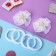 Hair set "Baby" (2 clamps, 4 elastic bands) stars, white