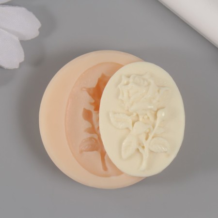 Mold Silicon "Rose in Oval" 3.8x2.8 cm mix