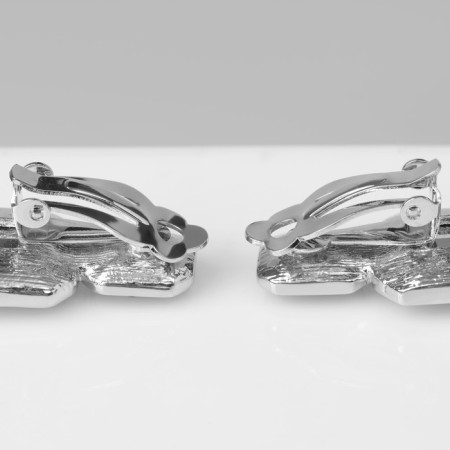 Clips "Party" Rombs, blue color in silver-1