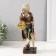 Polystone souvenir with a clock "White Tiger in a camisole with an umbrella" 9.5x9.5x30.5 cm