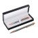 Gift handle, ballpoint, in the leatherette case, rotary, VIP case, silver-golden body