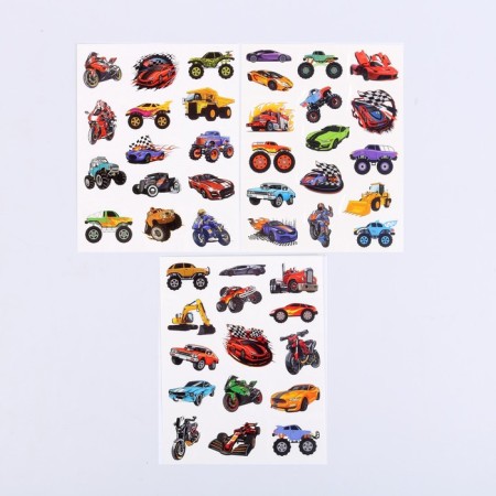 Stickers - Tattoos "Super Mashinki", 3 sheets-1