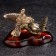 Souvenir "Pigeons on a branch", brass, amber