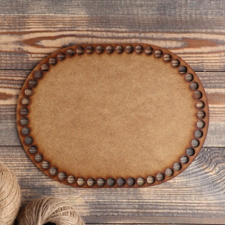 Holler blank "oval parallel", bottom of the LHDF white, 24 × 18 cm, d = 10mm-1