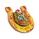New Year's magnet two -layer "for good luck!" Symbol of the year, 8 x 7 cm