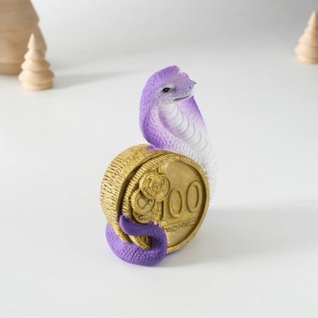 Piglite Polystone "Cobra with a coin" mix 8.5x6.5x10.5 cm-3