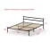 Bed a collapsible metallic meta 1200x2000 black