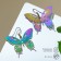 Earrings Metal "Butterflies" lace, color gasoline