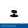Caulic holder on a round stand, plastic, d = 5 cm, h = 3.5 cm, black color