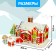 Designer 3D "New Year's House", with LED garland, 23 details