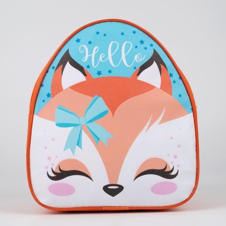 Baby backpack for a girl "Fox", a lightning department, 23x9x20cm, color orange color-2