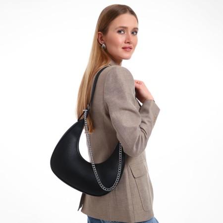 Bag Women's Sobo on the zipper Textura, average size, color black-9