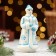 Souvenir "Snow Maiden Blizzard", Red fur coat, 12 cm, porcelain