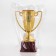 Cup 093, award figure, gold, plastic stand, 18.2 x 12 x 7.5 cm.