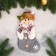 A toe for gifts "Snowman with a berry" 11x26 cm, white-gray