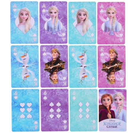 Cards playing cold heart, Disney-3