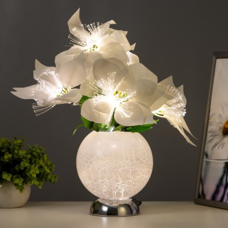 Night Poansettia 9XLED 4000K white 15x15x40cm Risalux-1